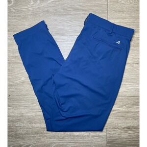 Men's Large Redvanly Jogger Golf Pants Stretch Woven Cuffed Halliday Indigo Blue
